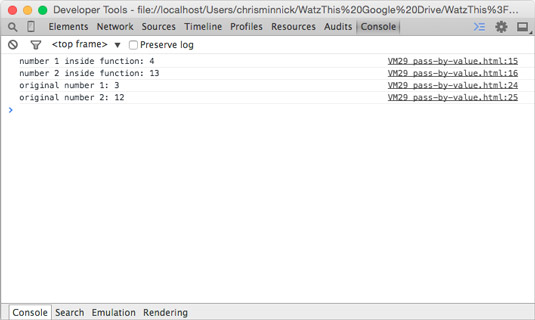 Variables outside of a function aren’t affected by what happens inside the function.