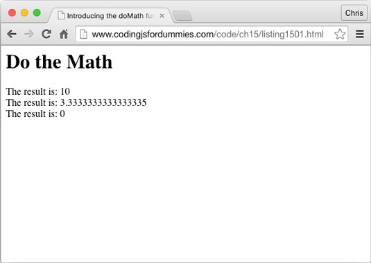 Doing calculations using callbacks.