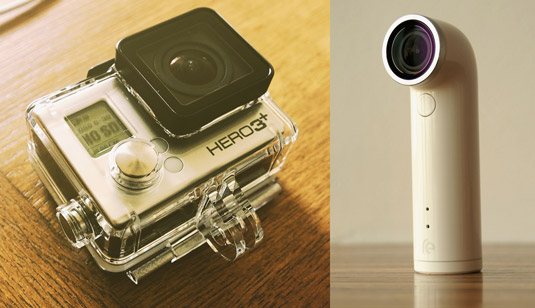 Two types of action cameras. [Credit: Source: TechStage/Creative Commons]