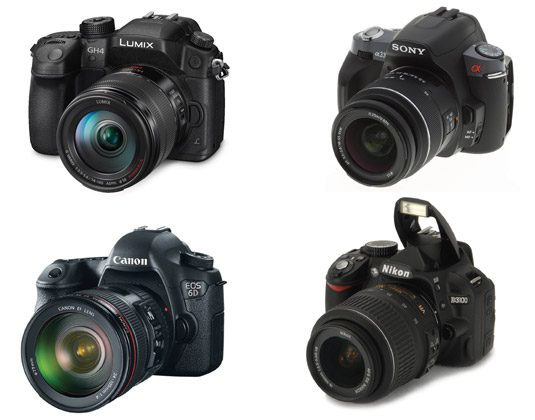 DSLR cameras and lenses. [Credit: Courtesy of Tucker Krajewski]