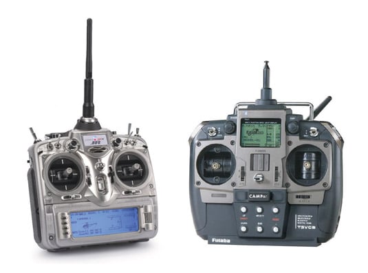 Several RC transmitters. [Credit: Courtesy of Tucker Krajewski]