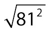 the root of squared eighty-one.