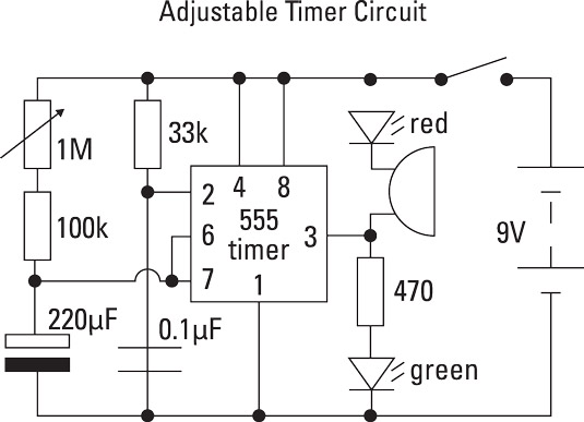 An adjustable timer circuit.