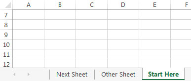 Open the workbook to the Start Here sheet.