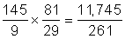 Mathematical equation without simplifying.