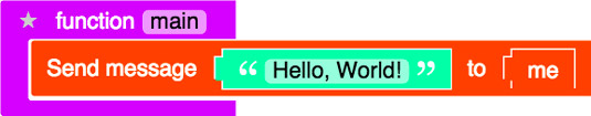 Drag the <span class="code">me</span> block.