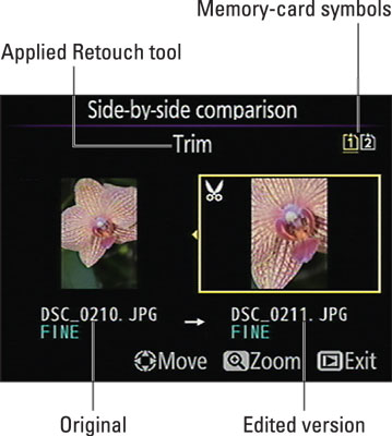 The left image is your original; the right, the retouched version.