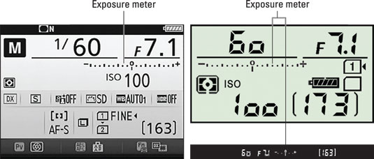 In the Live View display, the meter has a vertical orientation.