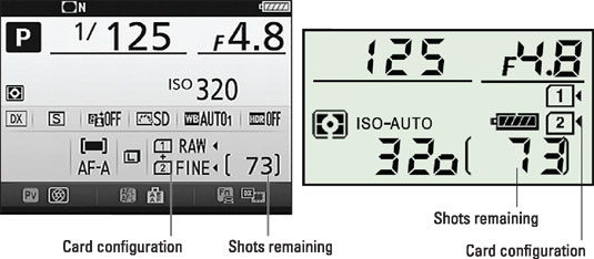 These symbols represent your memory cards.