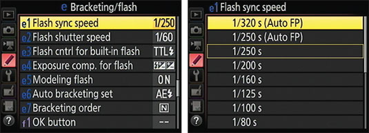 Through this option, you can enable high-speed flash, permitting a faster maximum shutter speed for