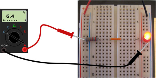 Measure the voltage supplied by the battery pack.