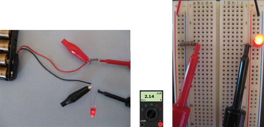 To measure current, insert your multimeter into the path through which current flows.