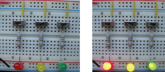 Series Parallel Combination Circuit On A Breadboard