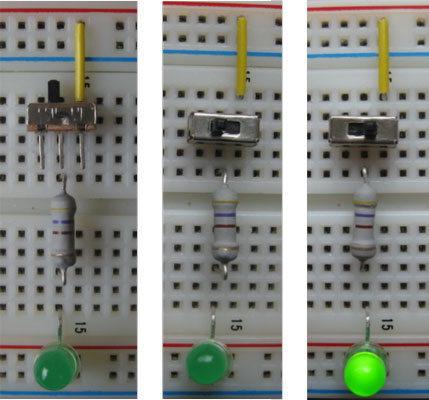 Using an SPDT switch as an on/off switch.