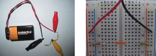 Two ways to build the voltage divider circuit.