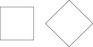 Both shapes are squares.