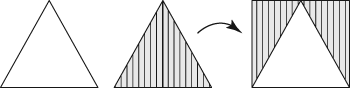 Two non-right triangles also make a rectangle.