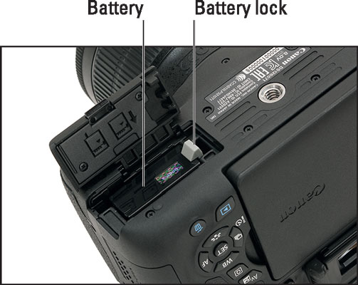 Push the battery down until it clicks in place.