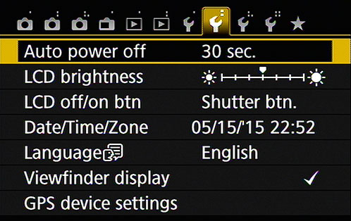 Setup Menu 2 offers more ways to customize basic operations.