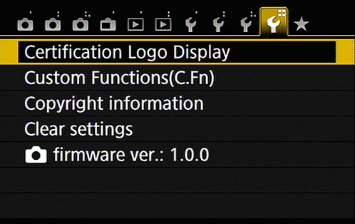 To display Setup Menu 4, you must set the Mode dial to P, Tv, Av, or M.