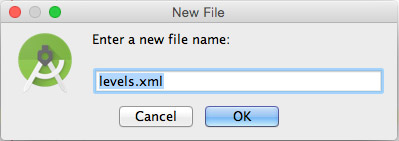 The New File dialog box.