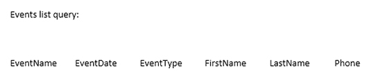 A query layout for Access 2016.