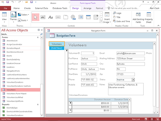 How To Create A Navigation Form In Access 2016 Dummies