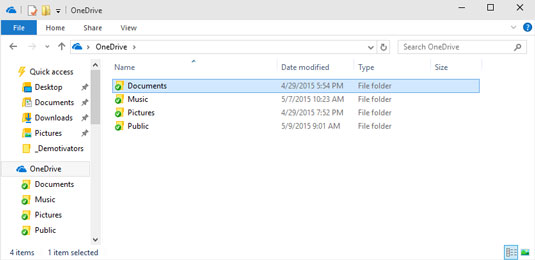 A new OneDrive account, as seen from File Explorer.