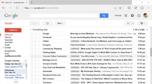 Gmail used as your email program.