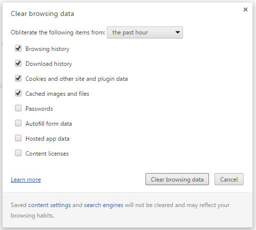 Figure 1: Nuke your browsing data.