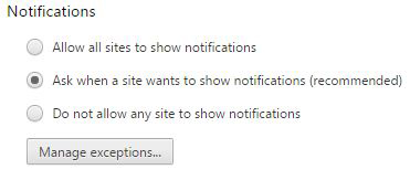 Figure 8: Get notified by web sites.