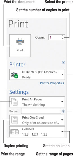 Use the Pages text box to indicate the pages to be printed.