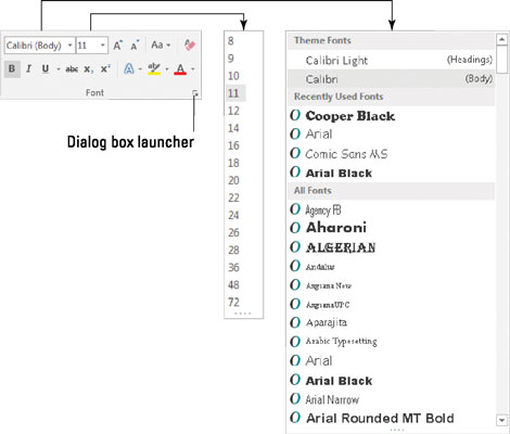 Text-formatting commands in the Font group.