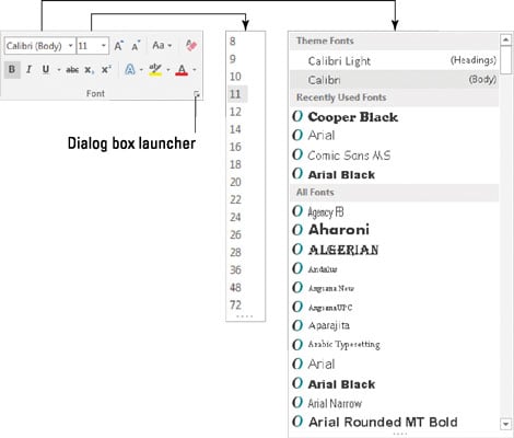 Bold, italic, and underline are among the most common text character formats.