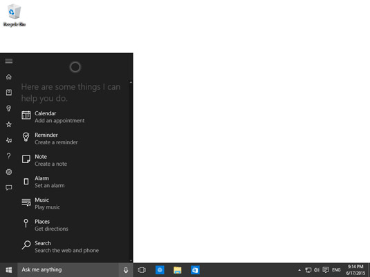 Tasks that you can do with Cortana.