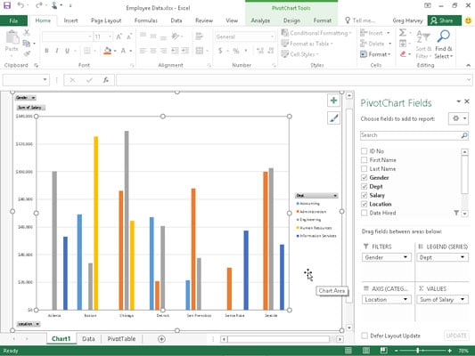 Hide Field Buttons In Pivot Chart