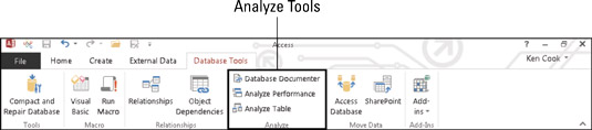 The Analyze Group on the Ribbon.