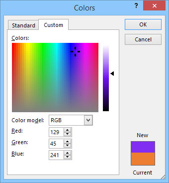 PowerPoint offers 16 million colors from which you can choose.