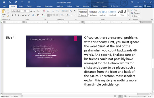 how to make a powerpoint presentation on word