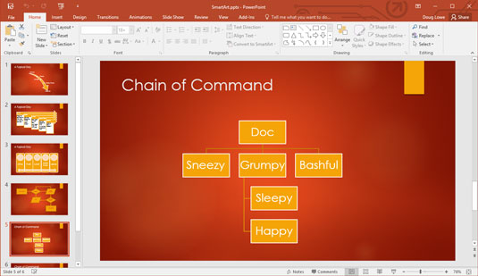 How to Create an Organization Chart in PowerPoint 2016 - dummies
