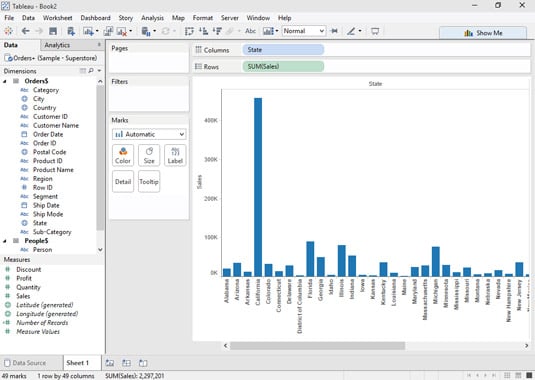 Change Chart Type Tableau