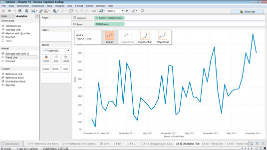 Add Trendline To Bar Chart Tableau