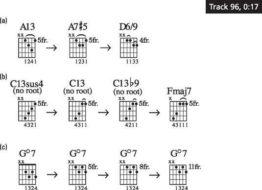 Typical outside chord moves.