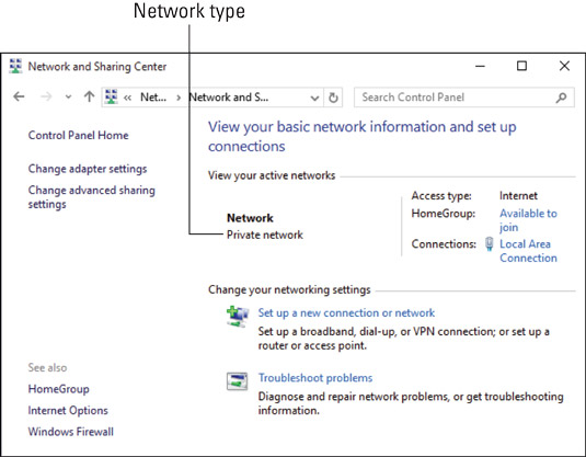 The network connection type revealed.