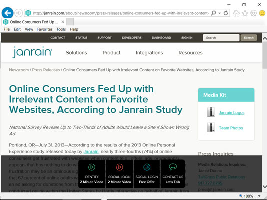 Janrain's Personal Experience Study.