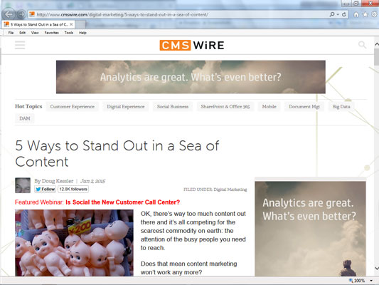 CMS Wire web page.