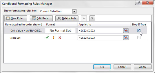 Click to select the Stop If True check box, as demonstrated on the right side of the figure.