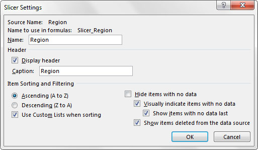 The Slicer Settings dialog box.