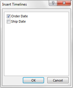 Select the date fields for which you want slicers created.