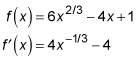 finding the first derivative using the power rule.